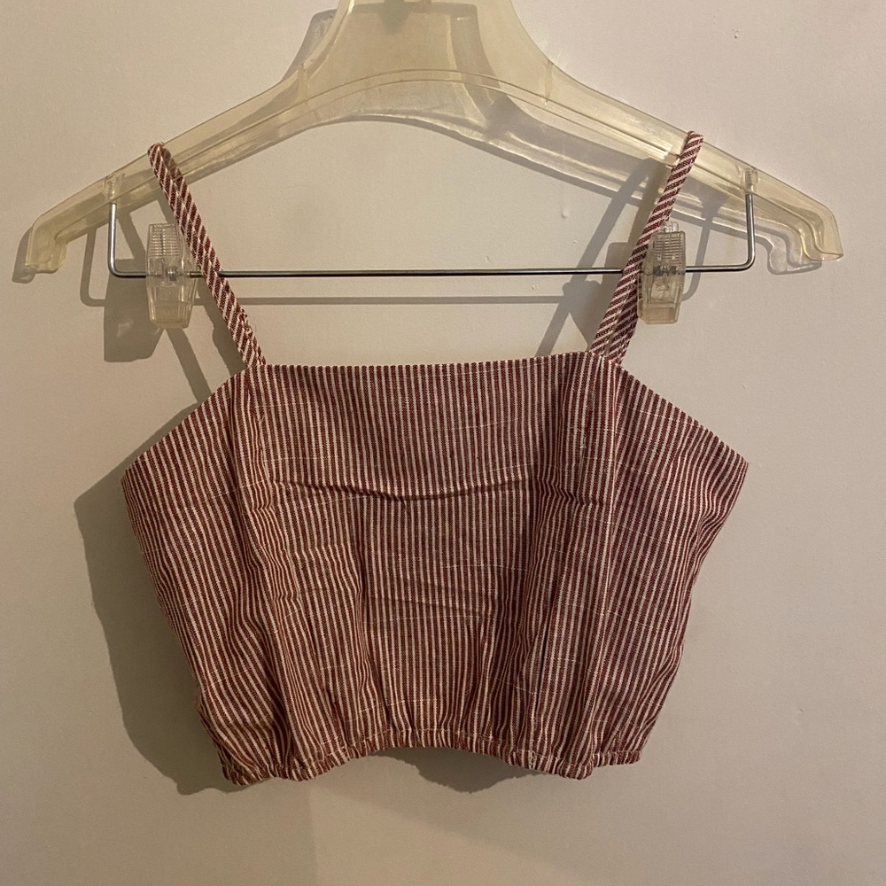 Shein Striped Crop Top/Skort Matching Set